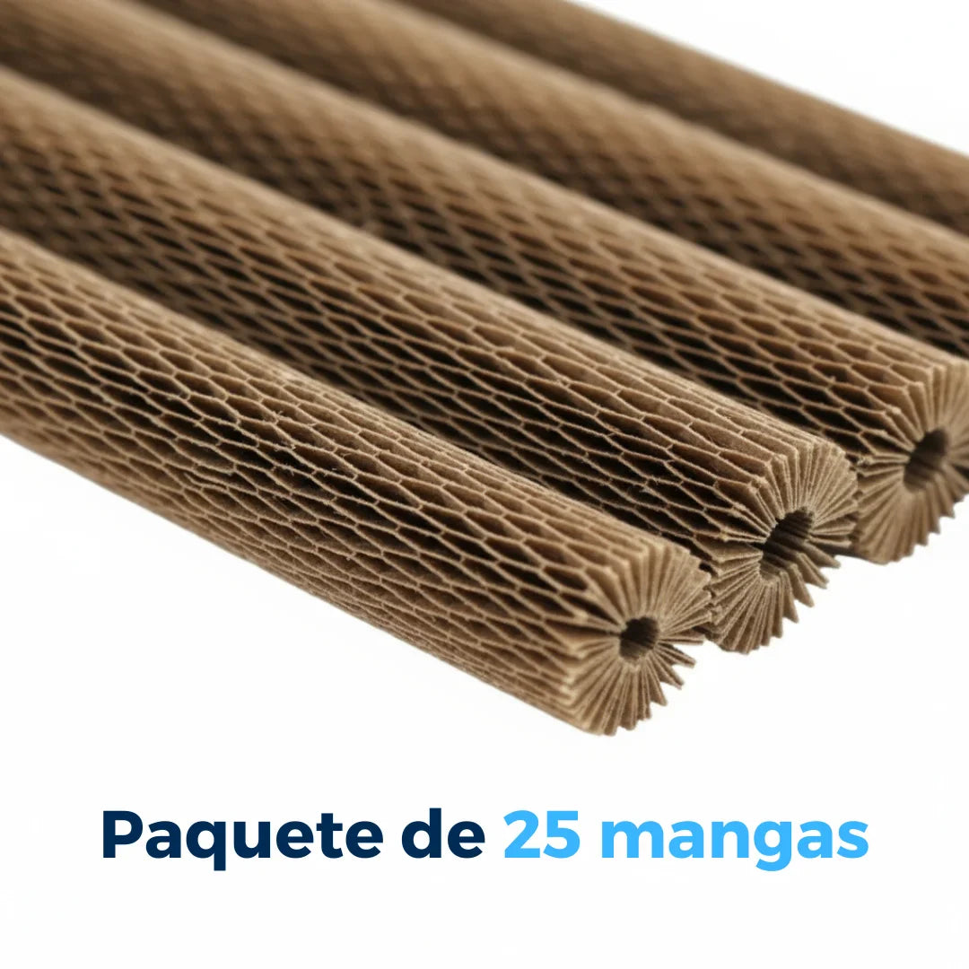 Manga de Protección de Papel Kraft Honeycomb para Botellas - 45 cm de Largo